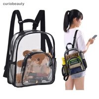{Curui} Ba lô trong suốt Mini PVC trong suốt Túi đi học chống thấm nước nhẹ {curiobeauty}