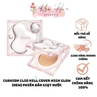 Cushion Clio Kill Cover High Glow NEW phiên bản giọt nước cực xinh dành cho da khô SPF50+ PA++++ (Limited)