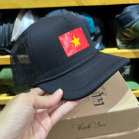 [Custom] Nón mút Foam truckercap logo Lá Cờ Việt Nam chất liệu slicon nổi Ngôi Sao Vàng chất lượng cao lưới thoáng mát