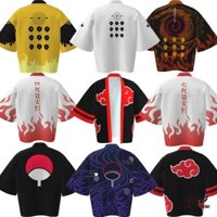 [Customfashion] Anime Kimono Naruto Trang Phục Hóa Trang Sasuke Akatsuki Áo Đồng Phục Ninja Áo Unisex Quần Áo Top