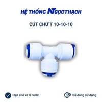 Cút chữ T nối nhanh chia nước 3 đầu phi 10 | T dây 10