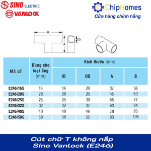 Cút chứ T Sino E246/16