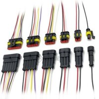 cút nối dây điện AMP Chống Thấm Nước Ô Tô Cổng Kết Nối 2P Nam Nữ Dock Cắm Chống Nước Ổ Cắm Xe Dây Cổng Kết Nối 3 Lỗ các loại đầu nối dây điện đầu nối dây điện
