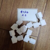 Cút nối ống teflon chữ L PTFE phi 1.6 phi 2 phi 3 phi 4 phi 5 phi 6 phi 4.8 phi 3.2 chịu nhiệt acid kiềm dung môi