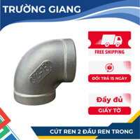 Cút ren 2 đầu ren trong MTAi inox 304 DN32 - DN50