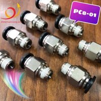 Cút ren thẳng PC8-01 XCQD nắp đen áp cao