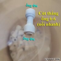 Cút thẳng ống phi 6-6 mm nối nhanh dùng cho máy lọc nước RO gia đình