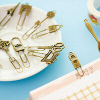 Cute 10 Piece/Lot Metal Bookmark Vintage   Bookmar Paper Clip For Stationery School Office Boo