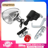 Cute _ 3W 6V Xe Đạp Xe Đạp Động Cơ Máy Phát Điện Ma Sát Đầu Dynamo Bộ Đèn Đuôi