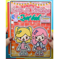 Cute And Vintage Quiet Book, búp bê giấy, candyhome paper