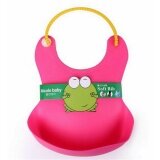 Cute Baby Soft Silicone Bib Waterproof Saliva Dripping Kid Infant Lunch Bibs Pink - intl