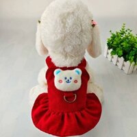 Cute Bear Corduroy Skirt Pet Clothes Teddy Bichon Pomeranian VIP Cat Dog Traction Skirt Zc8m