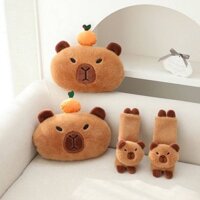 Cute Capybara Car Pillow Shoulder Pad Cartoon Car Guinea Pig Jun Car Soft Neck Pillow Automotive Headrest iw22