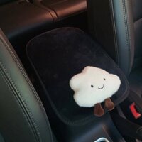 Cute Cartoon Cloud Car Armrest Box Cushion Plush Creative Car Central Armrest Gloves Car Interior Decoration Female Car armrest box mat