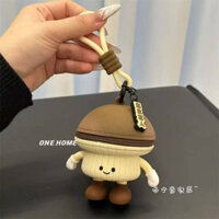 Cute Cartoon Small Mushroom Headset Storage Bag Mini Coin Purse Creative Vegetable Keychain Fun Handbag Pendant LFde