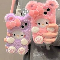 Cute Kitten Apple Iphone11 Female 13Promax Plush 7/8Plus Phone Case 6S Soft X Winter 15 Autumn Vdyr