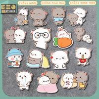 【Cute pet】 Combo 50 Sticker Mèo Chipi chống nước sticker dán laptop, điện thoại, đàn guitar, mũ bảo
