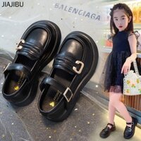 Cute Princess Style Kids Shoes British Style Primary School Uniform Shoes Girls Doll Shoes Giày Trẻ Em Mũi Tròn Dễ Thương Giày Da đế Xuồng đế Nhỏ Chống Trượt Cho Bé Gái Giày Trẻ Em Chống Va Chạm Giày Trẻ Em Lolita Nhật Bản Giày Búp Bê Bé Gái