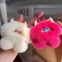 Cute Rabbit Hair Calf Car Key Ring Pendant Ins Internet Celebrity Plush Doll Doll and Bag Pendant pendant uvDn