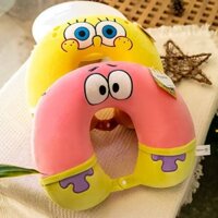 Cute Sponge Baby U-Shaped Headrest Travel Neck Pillow Office Lunch Break U-Shape Pillow Memory Foam Removable and Washable jLZT