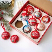 Cutin Giáng Sinh Bóng Kẹo Hộp, Ông Già Noel Tinplate Mặt Dây Chuyền Cây Giáng Sinh, Đồ Dùng Dự Tiệc Hình Cầu Hoạt Hình Yêu Tinh Quà Tặng Hộp Sắt Giáng Sinh Vui Vẻ