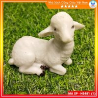 Cừu  chiên trắng trang trí Hang đá, cây thông noel , tiểu cảnh , hang đá bonsai - Phụ kiện trang trí Giáng Sinh NS481-1