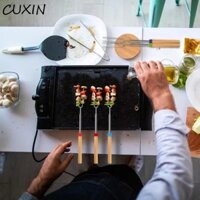 Cuxin 8 Cái Nĩa Thịt Nướng, Xiên Thịt Nướng 2 Răng Kính Thiên Văn, Thép Không Gỉ Có Thể Tái Sử Dụng Hình Chữ U Có Túi Bảo Quản Thanh BBQ Cắm Trại