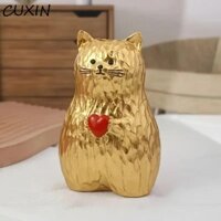 Cuxin Chăm Sóc Mèo Tượng, Bình Mèo Handmade Dễ Thương, Bình Hoa Nhựa Hoạt Hình Bền Đẹp Bàn Cà Phê