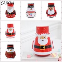 Cuxin Hộp Kẹo Giáng Sinh, Ông Già Noel / Người Tuyết Lọ Trà Hộp Bánh Quy Giáng Sinh, Phim Hoạt Hình Sáng Tạo Có Nắp Xmas Hộp Điều Trị Năm Mới