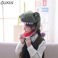 Cuxin Mũ Đội Đầu Khủng Long, Búp Bê Bông PP Xanh Sang Trọng Mũ Khủng Long, Ngày Lễ Cosplay Người Lớn Hoạt Hình Kawaii Sang Trọng Mũ Cá Mập Quà Tặng Giáng Sinh