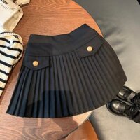 CV02-Chân váy tenis đính khuy cho bé gái hàng QCCC, váy cho bé gái(17-40kg)