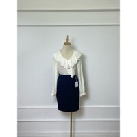 CV2929 Chân váy MADE IN VIETNAM Hàng hiệu chính hãng thời trang nữ màu xanh đen size M Secondhand thanh lý ký gửi