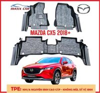 CX5 2018 - 2015: Thảm lót sàn MAXXCAR nhựa TPE NGUYÊN SINH đúc 5D cho xe MAZDA CX5 + Rối xám logo