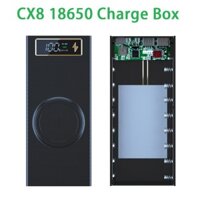 Cx8 DIY Không Dây 8 * 18650 Power Bank Case Bên Ngoài Sạc Pin Hộp Bảo Quản Vỏ Micro USB Loại C Để Sạc Nhanh Điện Thoại Di Động