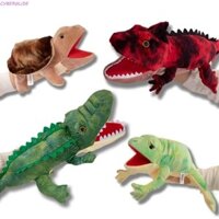 Cyberglide Con Rối Tay Động Vật, Ếch Cá Sấu Thú Nhồi Bông Con Rối Tay Sang Trọng, Dành Cho Trẻ Em Mô Phỏng Giáo Dục Thằn Lằn Rắn Kể Chuyện Con Rối Cha Mẹ-Con