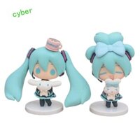 Cyberlinx Hatsune Miku Anime Figurine, Phiên bản Q Cosplay Cinnamoroll Bean Eyed Model Doll, Bộ sưu tập đáng yêu Tượng PVC Lillie Nhân vật hành động Manga Anime