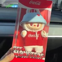 Cyberlinx Labubububu Coca-Cola Series Búp bê sang trọng, Phim hoạt hình Pop Mart Móc khóa sưu tập Mô hình búp bê Labububububu, Đồ chơi Kawaii Mũ trang phục chống thất lạc Labububupu Mặt dây chuyền sang trọng Quà tặng sinh nhật