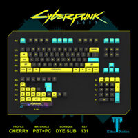 Cyberpunk Cherry Profile Double shot Dye-Sub PBT Keycap Set 129 phím