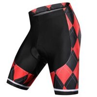 Cycling Classic Red and Black Lattice Outdoor Sports Short Sleeve  Mountain Biking Shorts  for - XXL