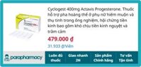 Cyclogest 400mg Actavis 3 vỉ x 5 viên – Điều trị hội chứng tiền kinh