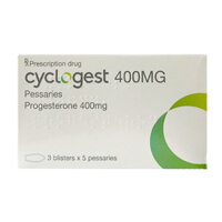 Cyclogest 400mg – Viên đặt âm đạo/hậu môn 15 viên