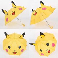 Cymbidium Pokemon Go Pikachu Chất Lượng Cao Hoạt Hình Trẻ Em Trẻ Em Gấp Màu Vàng Tay Cầm Dài Hơn Dù Cứng Dù Dù Dù