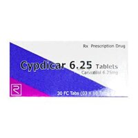 Cypdicar 6.25mg Remedica 3 vỉ x 10 viên – Điều trị tăng huyết áp, suy tim