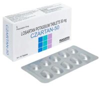 Czartan-50 (Losartan Potassium 50mg) – Thuốc điều trị tăng huyết áp, bảo vệ tim mạch hiệu quả (hộp 5 vỉ x 10 viên)