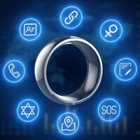 CZX Smart Ring, R4 Smart Ring Wearable Device NFC Magic Ring Waterproof Healthy Men and Women Ring Jewelry for iOS Android