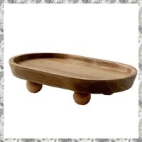 [D E O K] Khay Gỗ Bánh Món Tráng Miệng Đĩa Nhà Hàng Nhà Khay Gỗ Hương Liệu Đồ Trang Trí Khay Bình Trang Trí