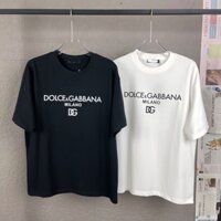 D * G Áo Thun Hợp Thời Trang Mùa Hè Cổ Tròn Chữ Cotton Nguyên Chất In Hình Nam Nữ Tay Ngắn Hợp Thời Trang Thường Ngày Rời Nửa Tay