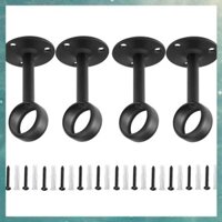 [D G Y J] Thanh treo rèm Giá đỡ thanh treo rèm Giá đỡ thanh rèm cho thanh 1 1 / 4 Inch (4 CÁI, Đen)
