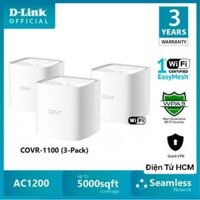 D-LINK COVR-1100-3 (3-Unit) Gigabit - Bộ phát Wi-fi Mesh băng tần kép chuẩn AC1200 Whole Home Mesh Gigabit