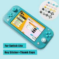 D-pad Cross Direction Button ABXY Key Sticker Joystick Thumb Stick Grip Cap Cover cho Nintendo Switch Lite NS Lite Joy-con Skin Case